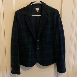 Jcrew black watch blazer